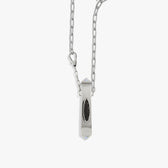 Awe Inspired Accessories Silver Plated Brass Ash & Smoke Volcanic Striker Vessel Cross Chain