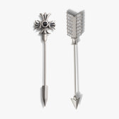 Awe Inspired Accessories 925 Sterling Silver Weapon of Choice Brooch Set