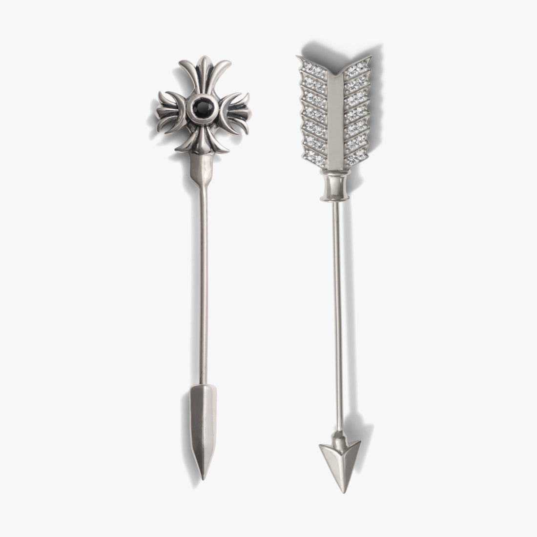 Awe Inspired Accessories 925 Sterling Silver Weapon of Choice Brooch Set