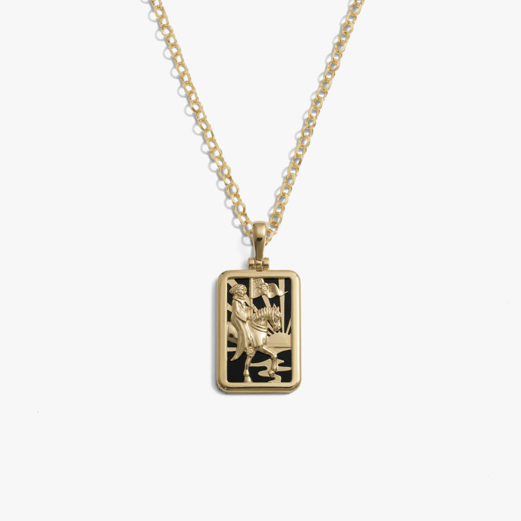 Awe Inspired Necklaces 14K Gold Vermeil / Death Tarot Pendant / 16'' - 18'' Tarot Necklace
