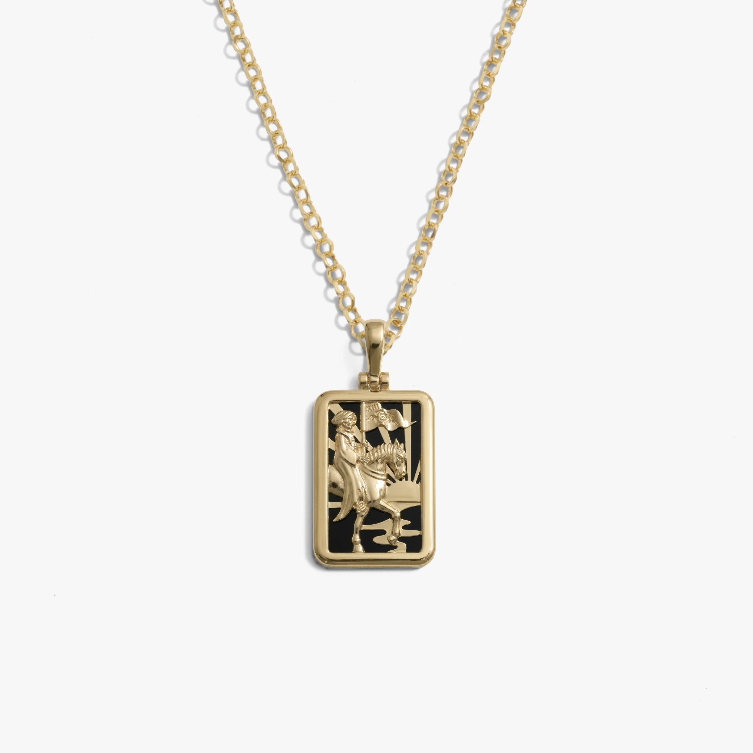 Awe Inspired Necklaces 14K Gold Vermeil / Death Tarot Pendant / 16'' - 18'' Tarot Necklace