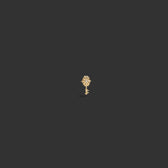 Awe Inspired Earrings 14K Yellow Gold / Single Diamond Key Studs
