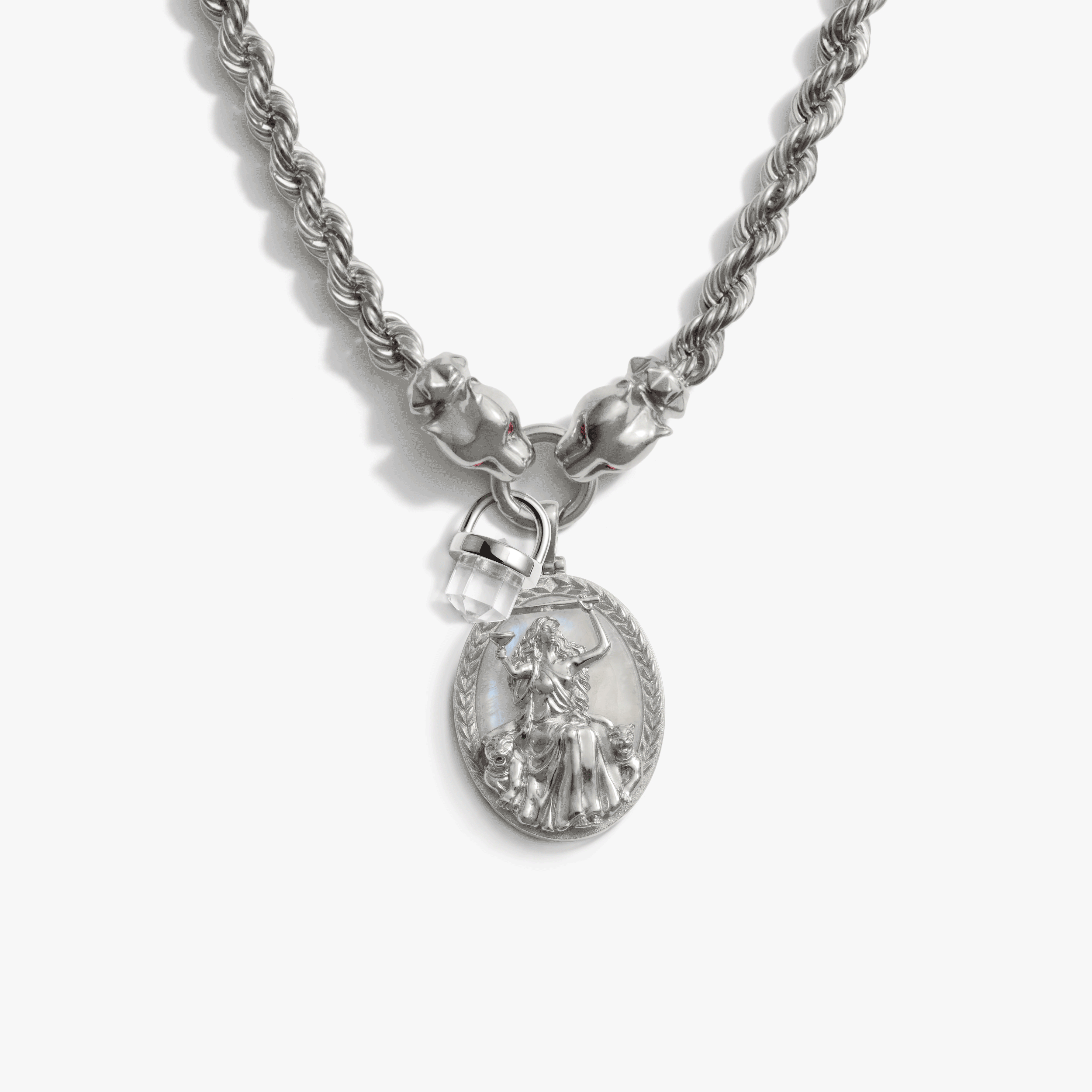 Divine Feline Charm Necklace