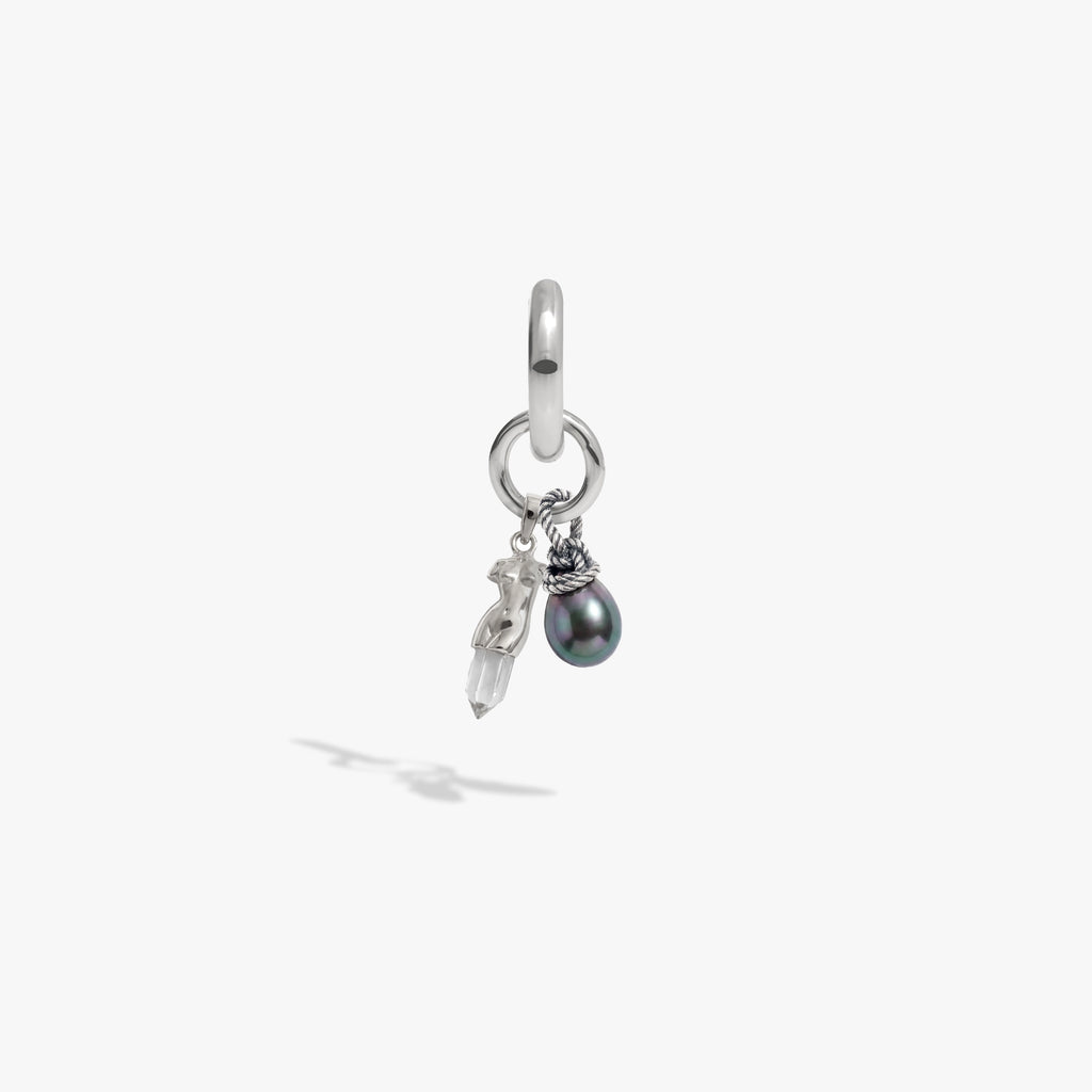 Awe Inspired Earrings 925 Sterling Silver / Divine Desire Dual Charm Earring