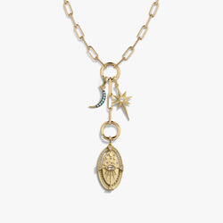Awe Inspired Necklaces 14K Gold Vermeil / Dreamcasting Spellcasting Charm Lariat