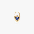 Awe Inspired Earrings 14K Gold Vermeil / Smokey Quartz Gemstone Shield Huggie