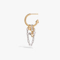 Awe Inspired Earrings 14K Gold Vermeil / Single Chainmail Dynamic Hoop