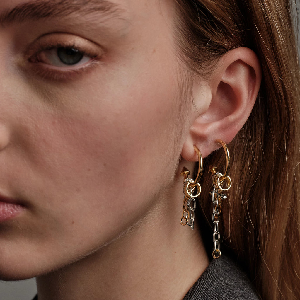 Awe Inspired Earrings Chainmail Dynamic Hoop