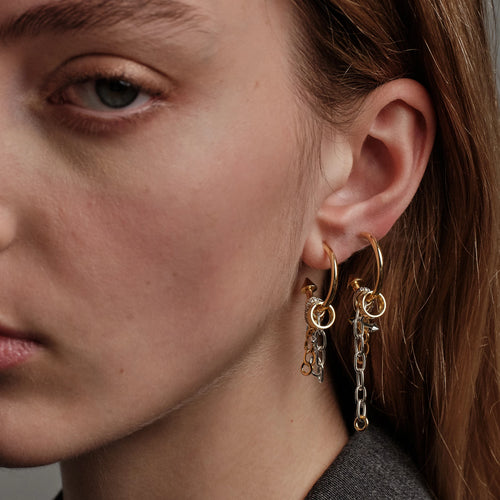 Awe Inspired  Earrings Chainmail Dynamic Hoop