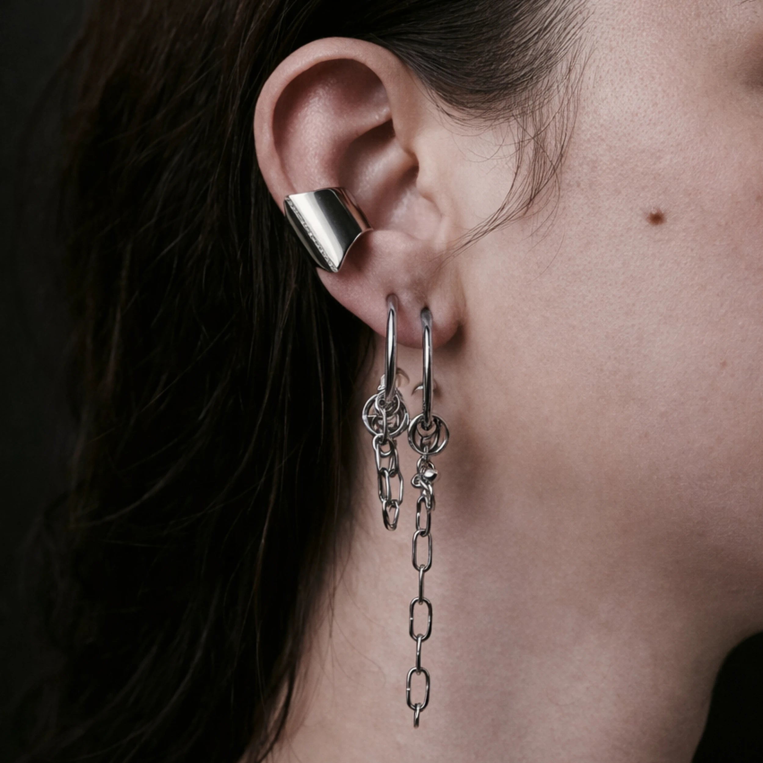 Awe Inspired Earrings Chainmail Dynamic Hoop