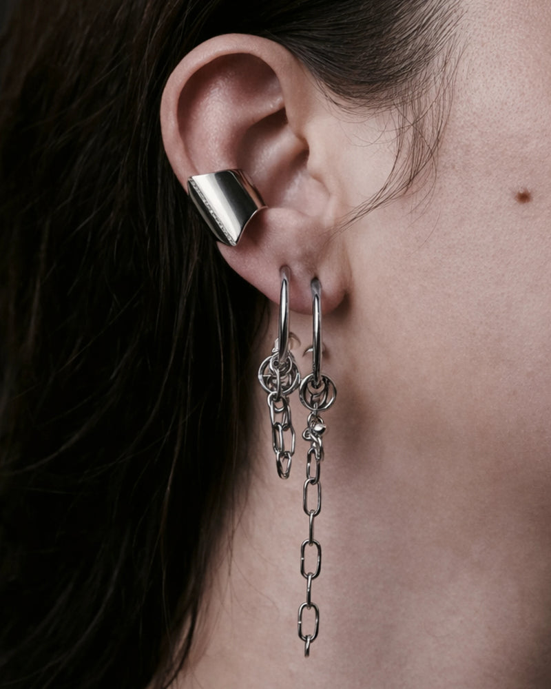 Awe Inspired Earrings Chainmail Dynamic Hoop