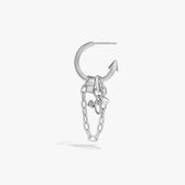 Awe Inspired Earrings 925 Sterling Silver / Single Chainmail Dynamic Hoop