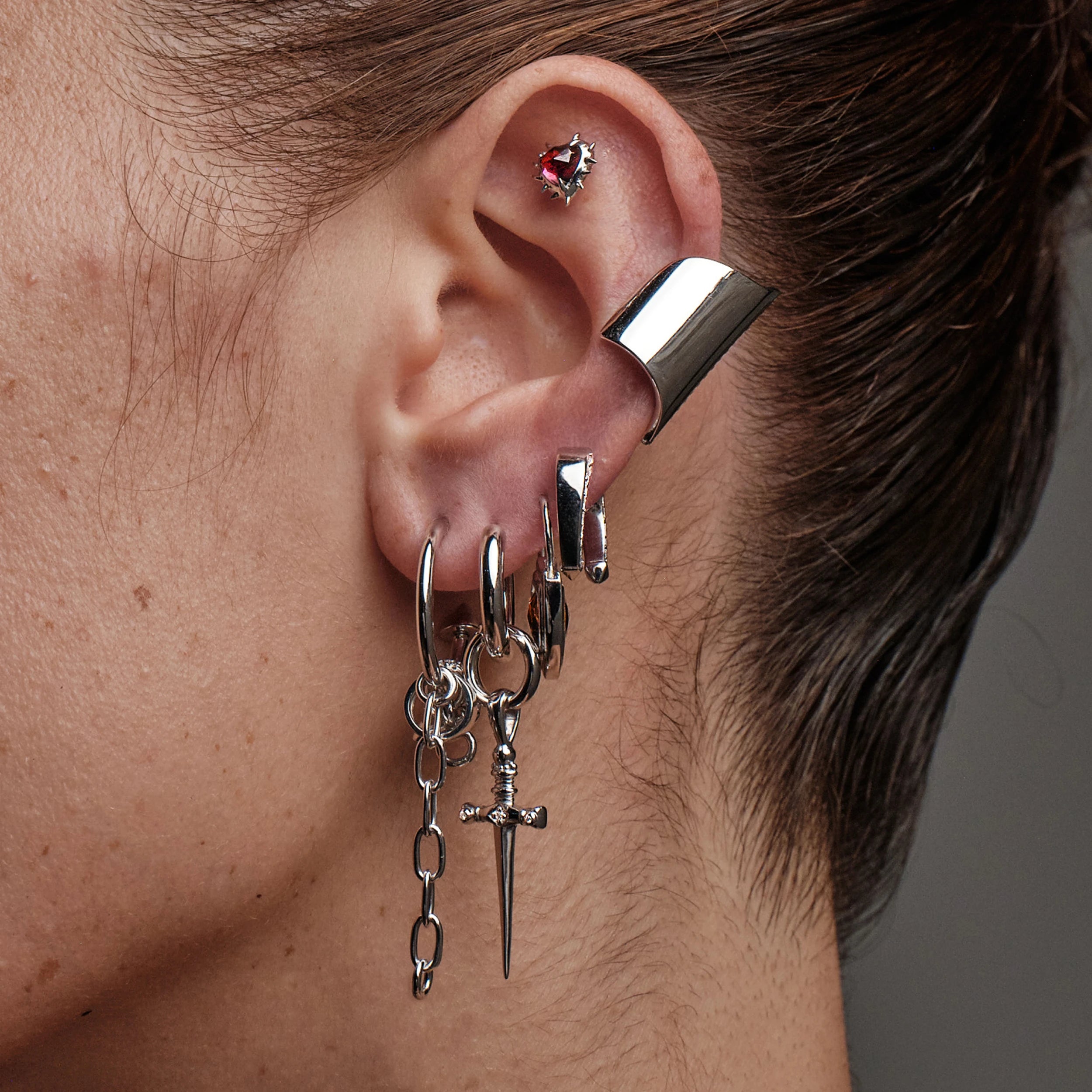 Awe Inspired Earrings Flying Dagger Studs