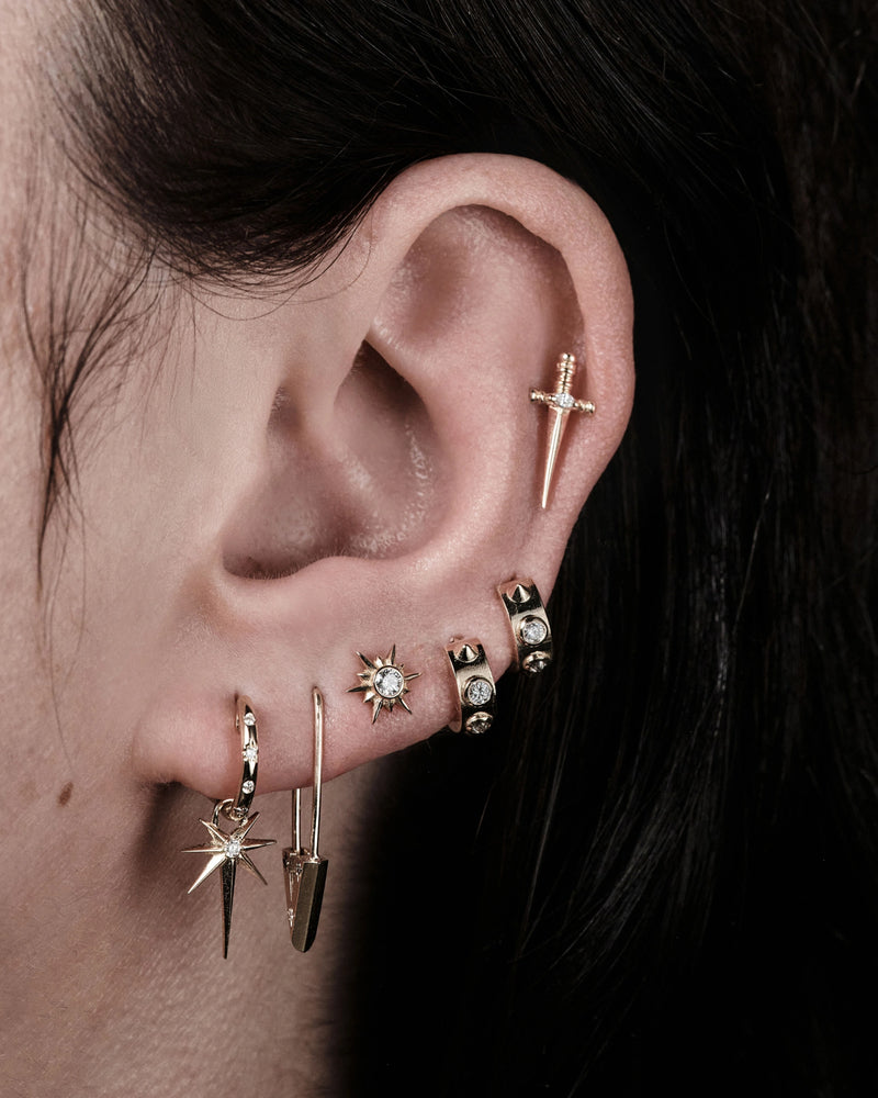 Awe Inspired Earrings 14K Safety Pin Earring