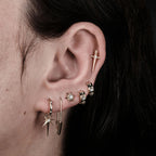 Awe Inspired Earrings 14K Spiked Huggie
