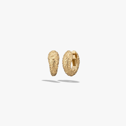 Awe Inspired Earrings 14K Gold Vermeil / Pair Roaring Cat Hoops