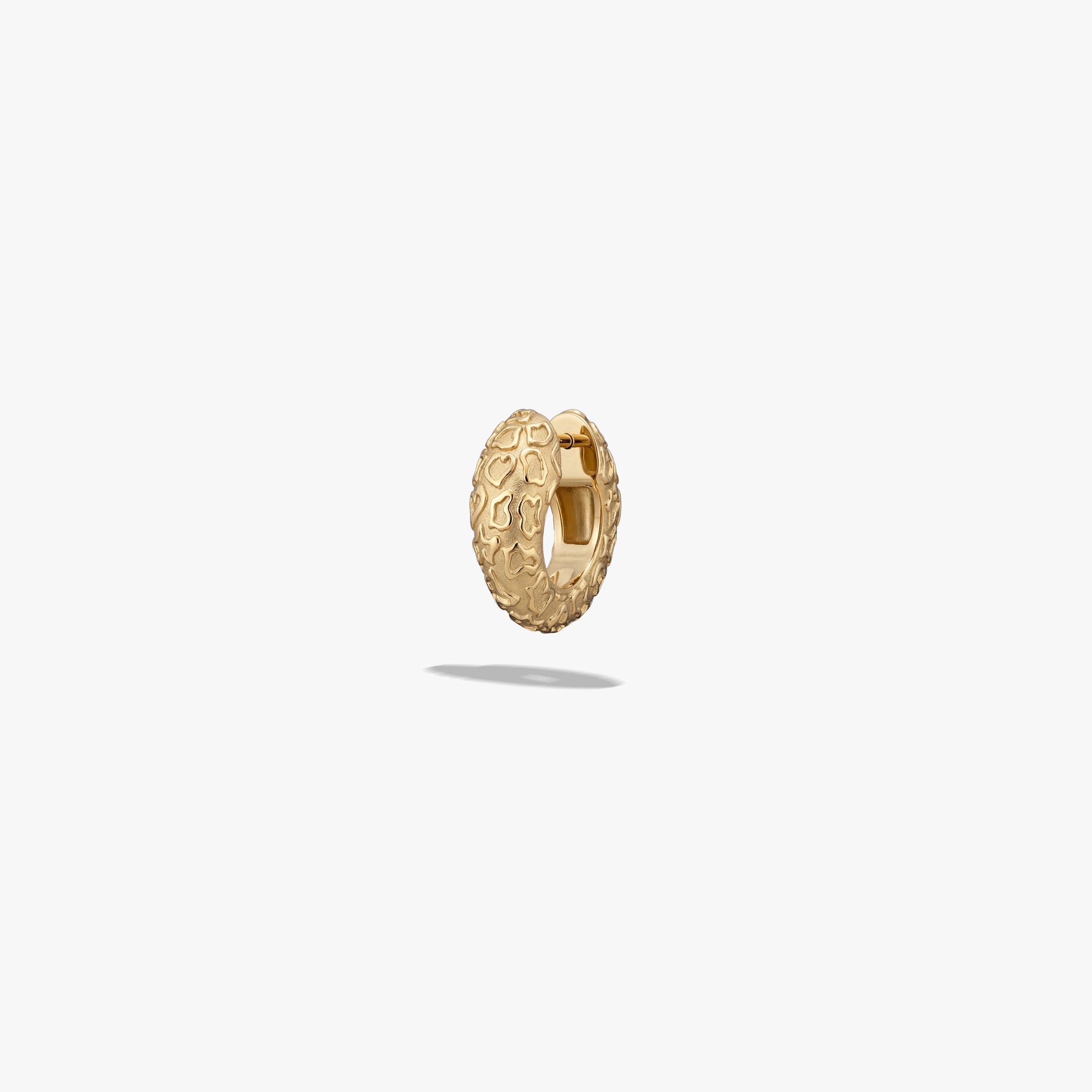Awe Inspired Earrings 14K Gold Vermeil / Single Roaring Cat Hoops