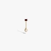 Awe Inspired Earrings 14K Gold Vermeil / Single Long Molten Pearl Asymmetrical Earrings