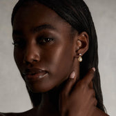 Awe Inspired Earrings Molten Pearl Asymmetrical Earrings