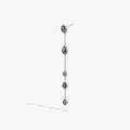 Awe Inspired Earrings 925 Sterling Silver / Single Right Molten Pearl Linear Statement Earrings