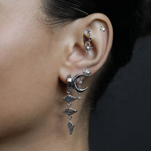 Awe Inspired Earrings Cosmic Moon Eye Stud