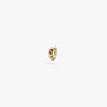 Awe Inspired Earrings 14K Gold Vermeil / Red Garnet / Single Aura Gemstone Huggies