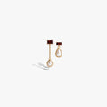 Awe Inspired Earrings 14K Gold Vermeil / Mixed Pair Molten Pearl Asymmetrical Earrings