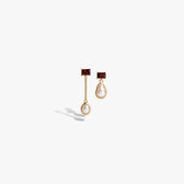 Awe Inspired Earrings 14K Gold Vermeil / Mixed Pair Molten Pearl Asymmetrical Earrings
