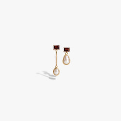 Awe Inspired  Earrings Molten Pearl Asymmetrical Earrings