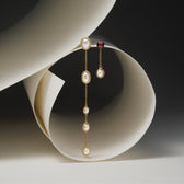 Awe Inspired Earrings Molten Pearl Asymmetrical Earrings