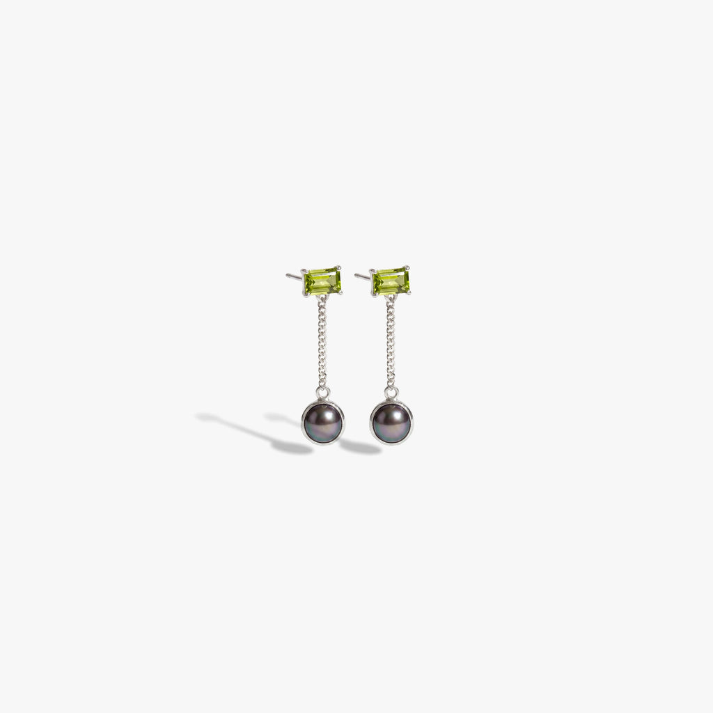Awe Inspired  Earrings Molten Pearl Asymmetrical Earrings