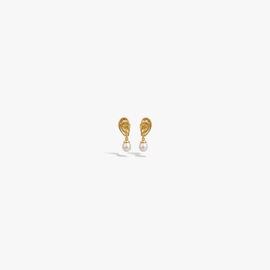 Awe Inspired Earrings 14K Gold Vermeil / Ears / Pair Eyes Lips Nose Ears Earrings