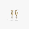 Awe Inspired Earrings 14K Gold Vermeil / Pair Siren Pearl Drop Earring