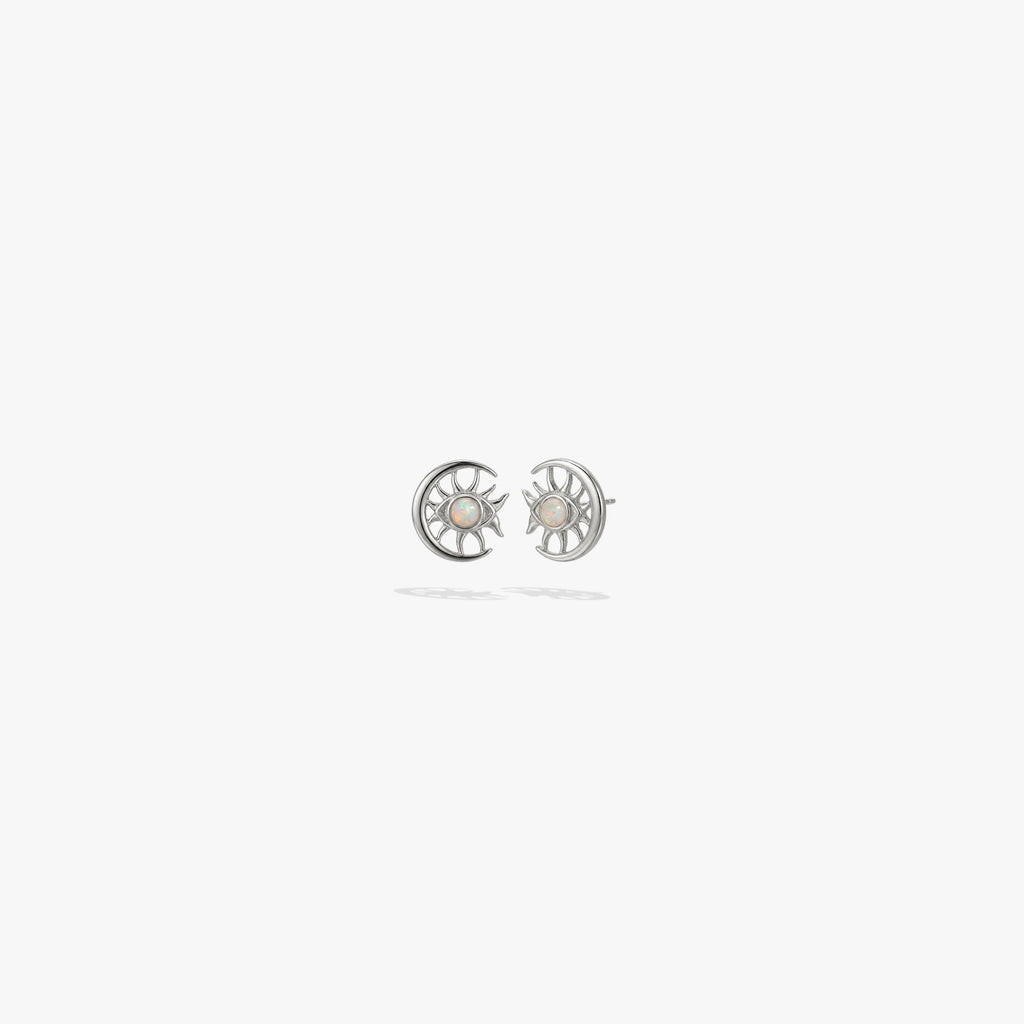 Awe Inspired  Earrings Cosmic Moon Eye Stud