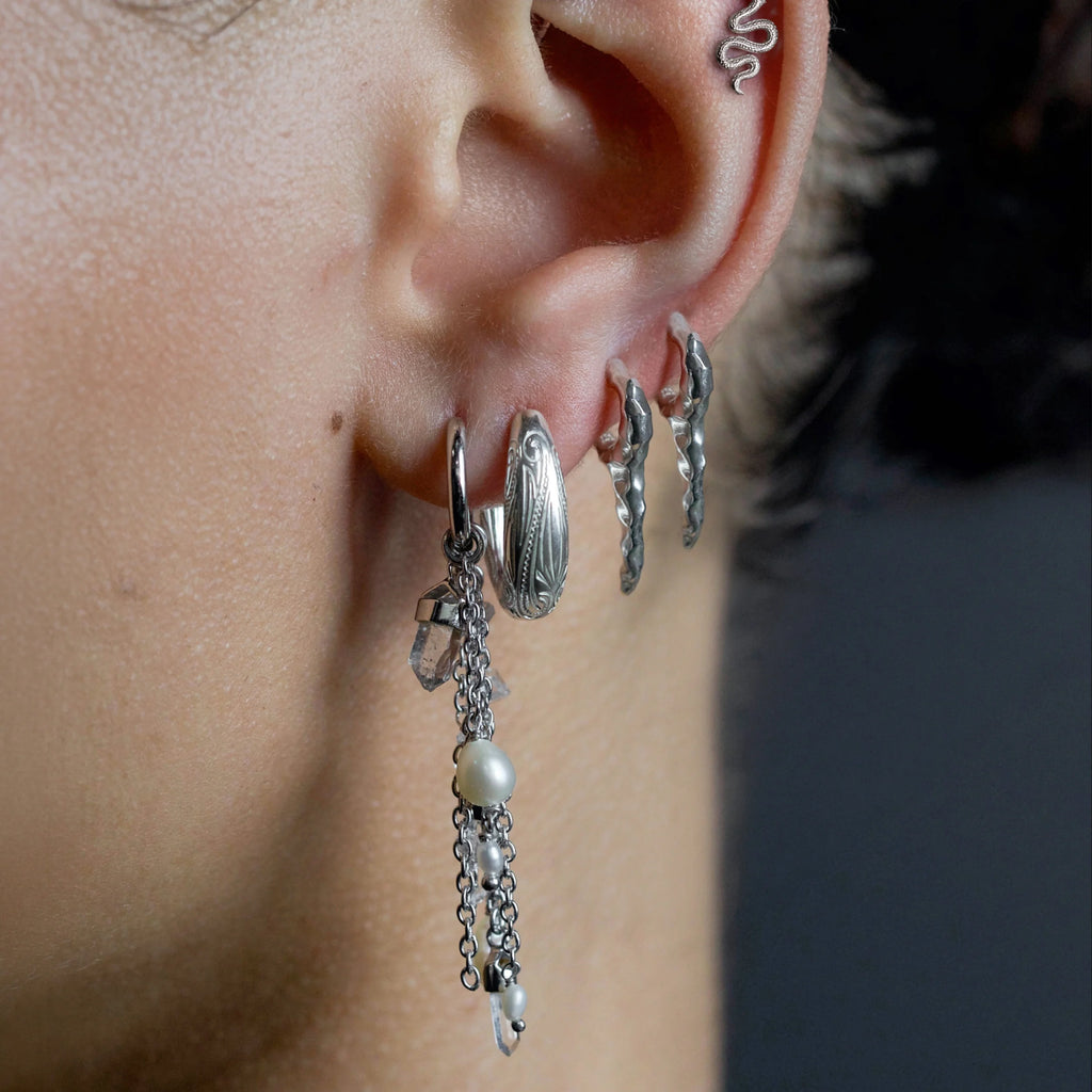 Awe Inspired Earrings Filigree Hoops