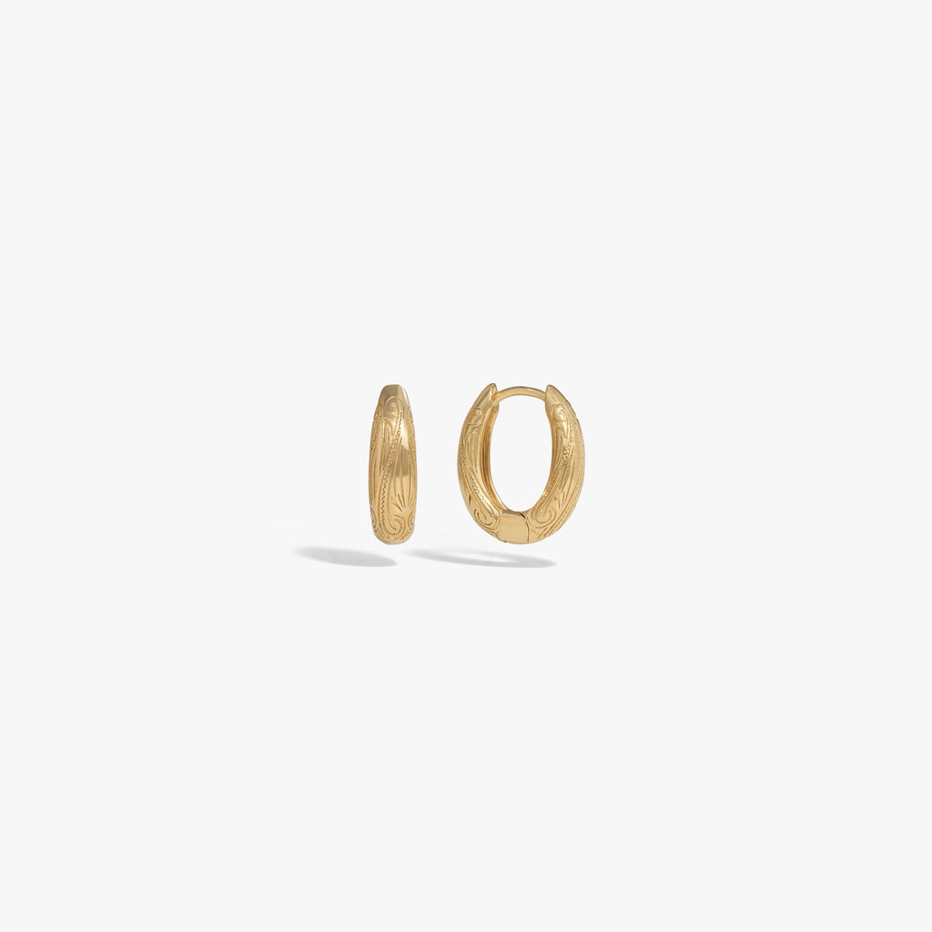 Awe Inspired Earrings 14K Gold Vermeil Filigree Hoops