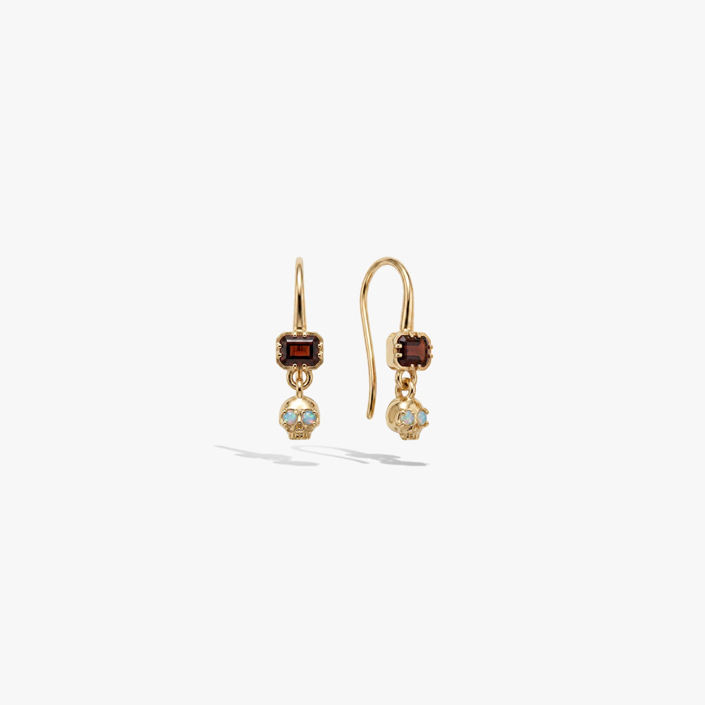 Awe Inspired Earrings 14K Gold Vermeil / Pair Gothic Drop Earrings
