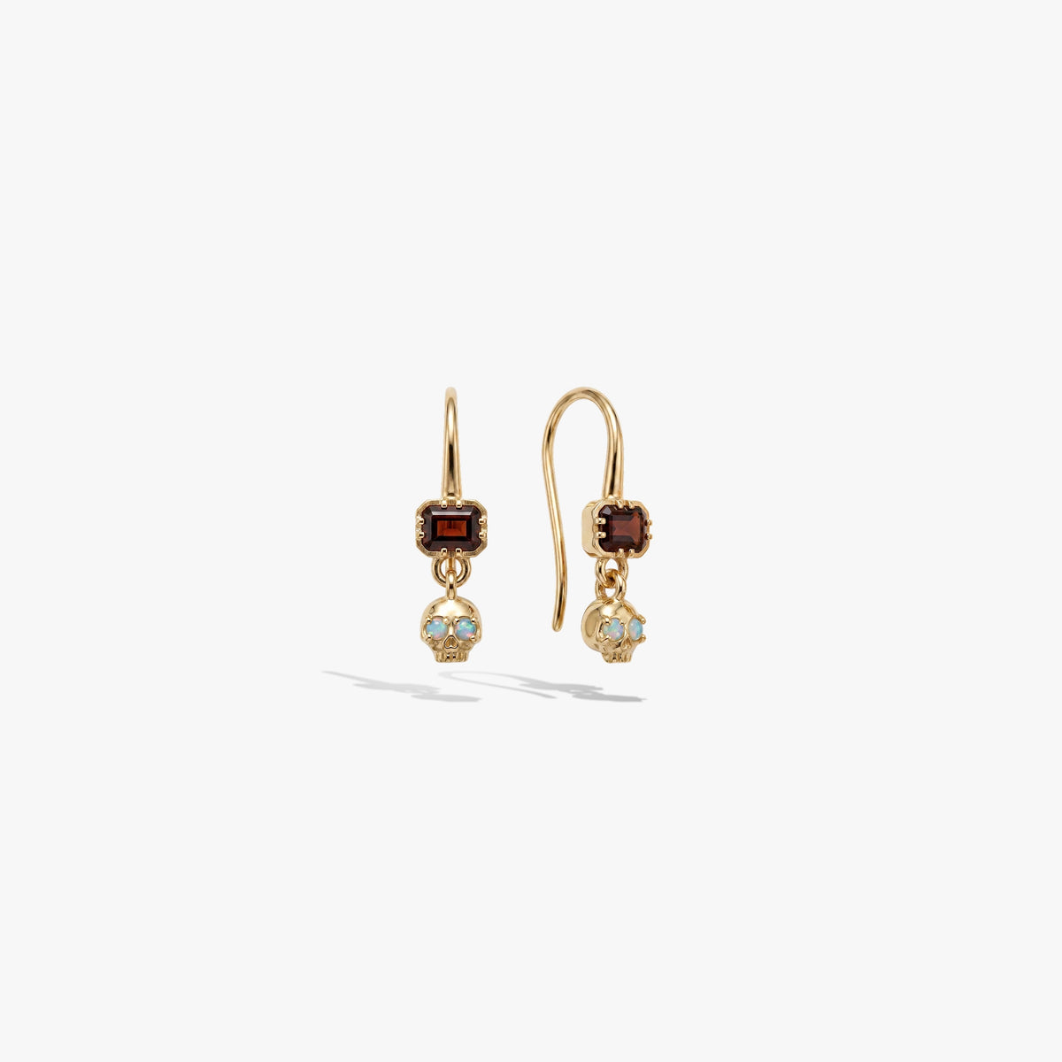 Awe Inspired Earrings 14K Gold Vermeil / Pair Gothic Drop Earrings