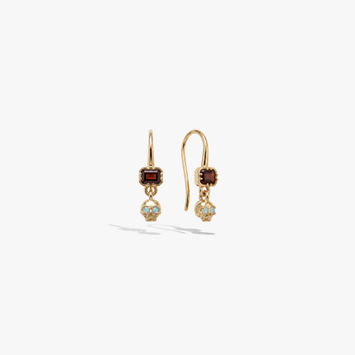 Awe Inspired Earrings 14K Gold Vermeil / Pair Gothic Drop Earrings