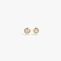 Awe Inspired Earrings 925 Sterling Silver / White Sapphire / Pair Ouroboros Gemstone Studs