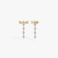 Awe Inspired Earrings 14K Gold Vermeil / Lavender / Pair Metamorphic Damselfly Pearl Earrings