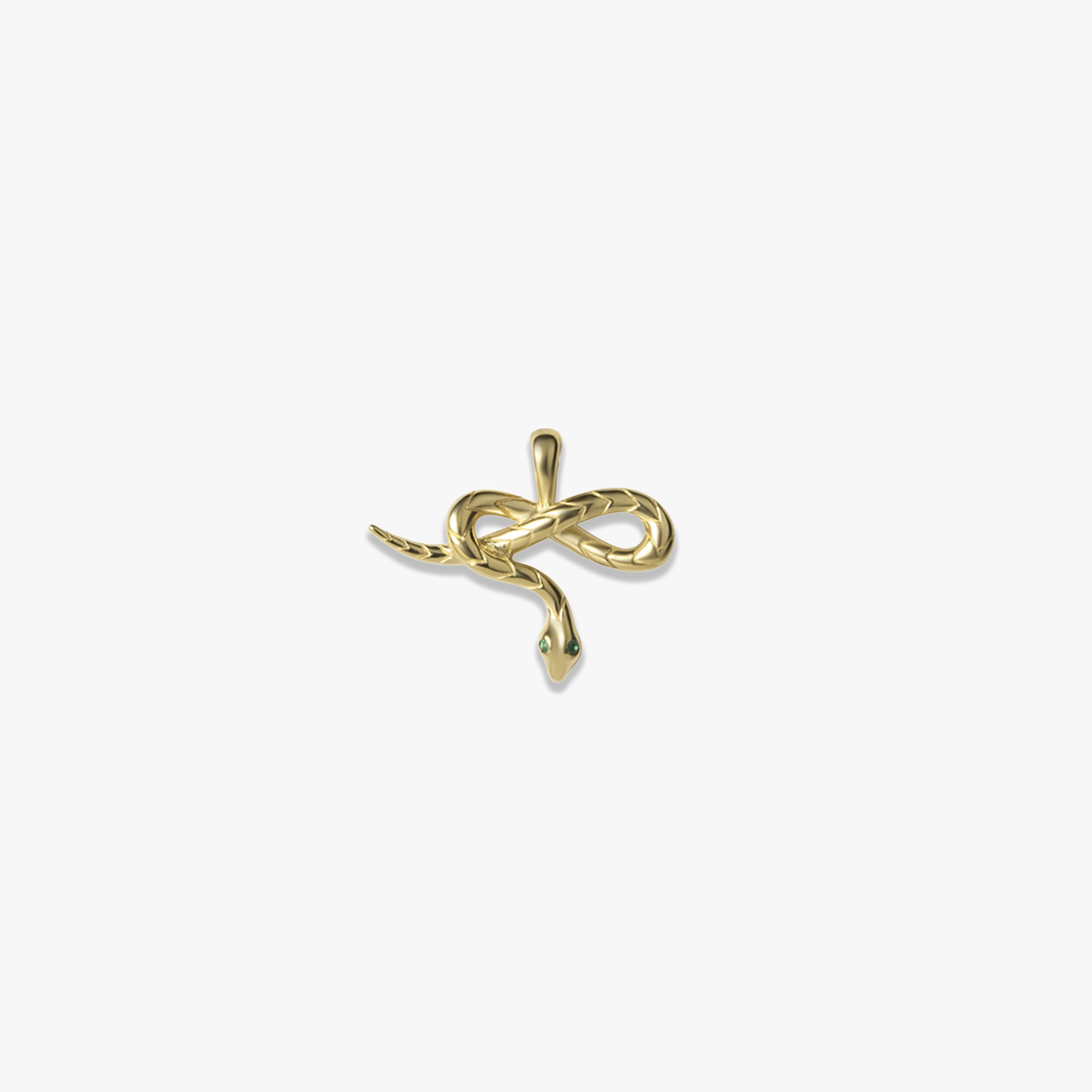 Awe Inspired Pendants 14K Gold Vermeil / Standard Archive Emerald Eye Snake Amulet