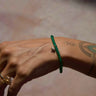 Mushroom Green Onyx Beaded Bracelet