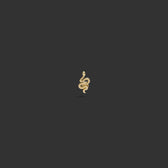 Awe Inspired Earrings 14K Yellow Gold / Single Emerald Snake Studs