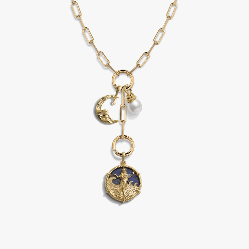 Awe Inspired Necklaces 14K Gold Vermeil / Endless Tide Spellcasting Charm Lariat