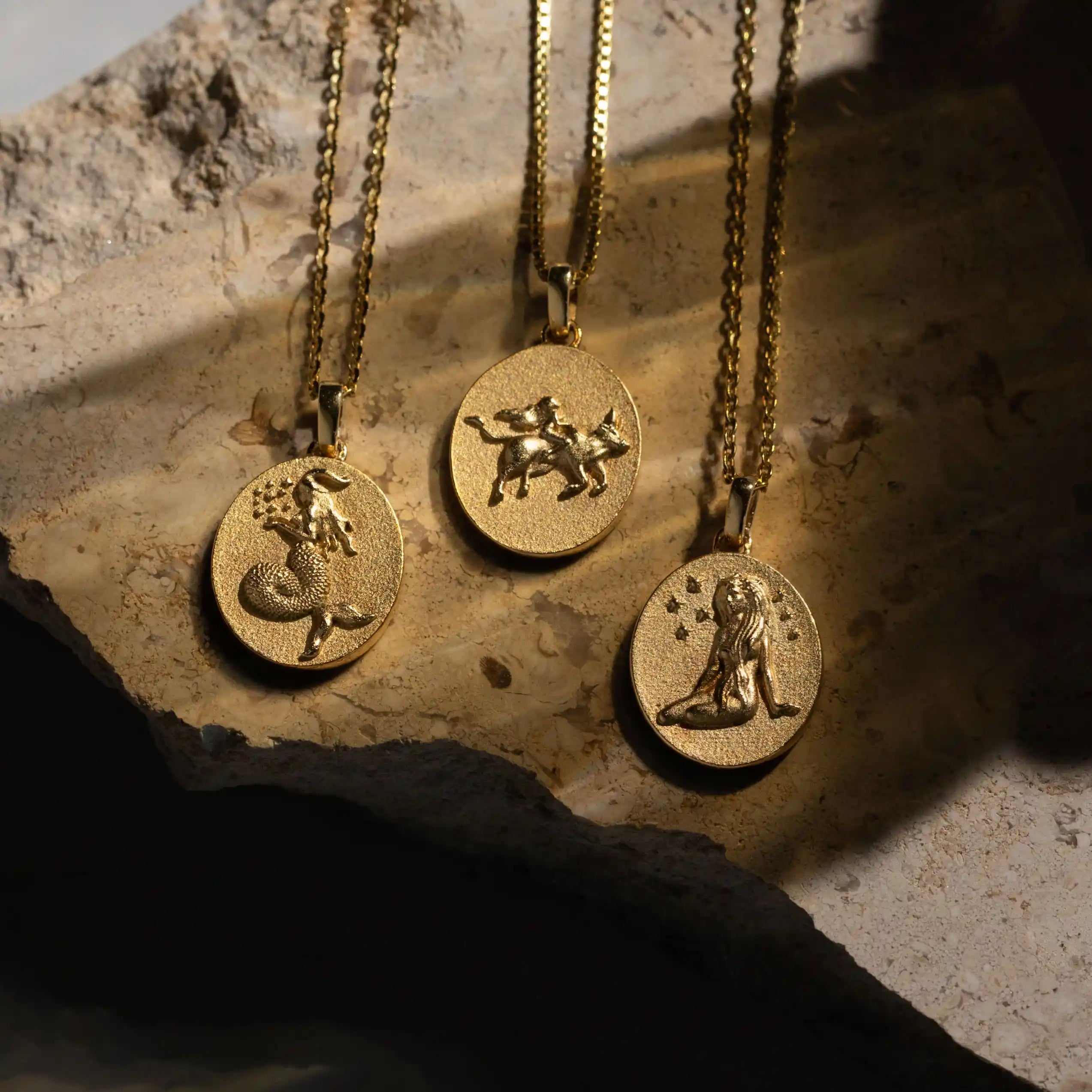 Gold Zodiac Sign Pendant Necklace– Stella & Grace Boutique