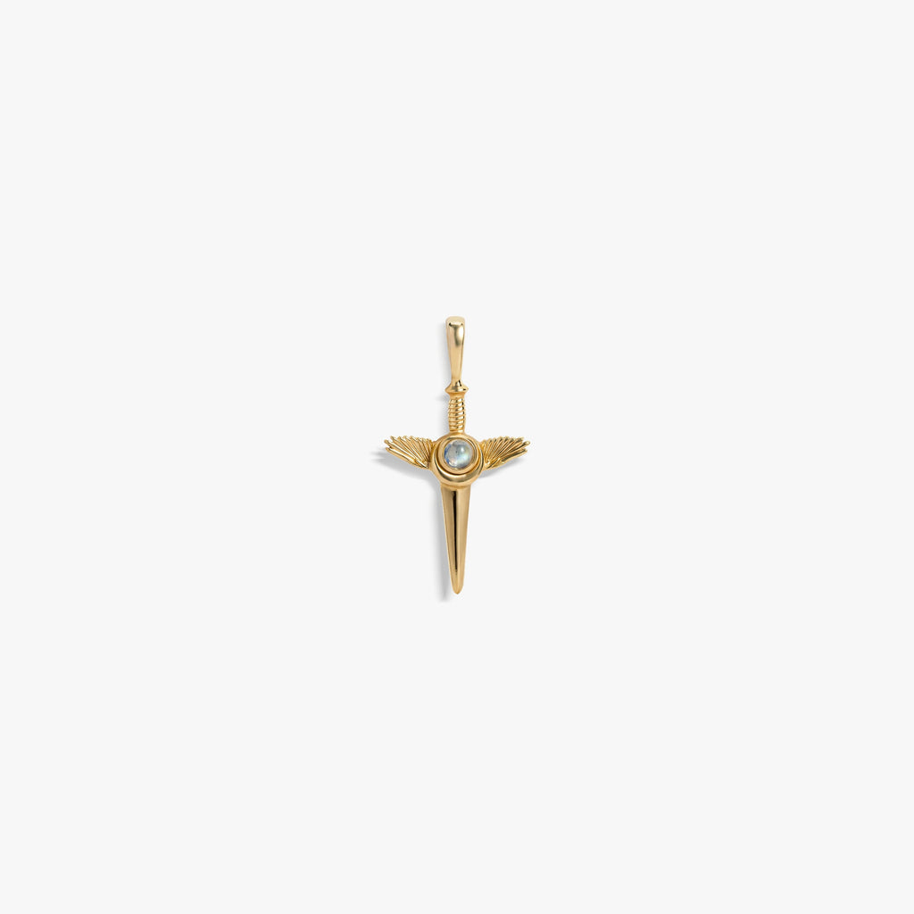 Awe Inspired Pendants 14K Gold Vermeil / Mini Flying Dagger Amulet
