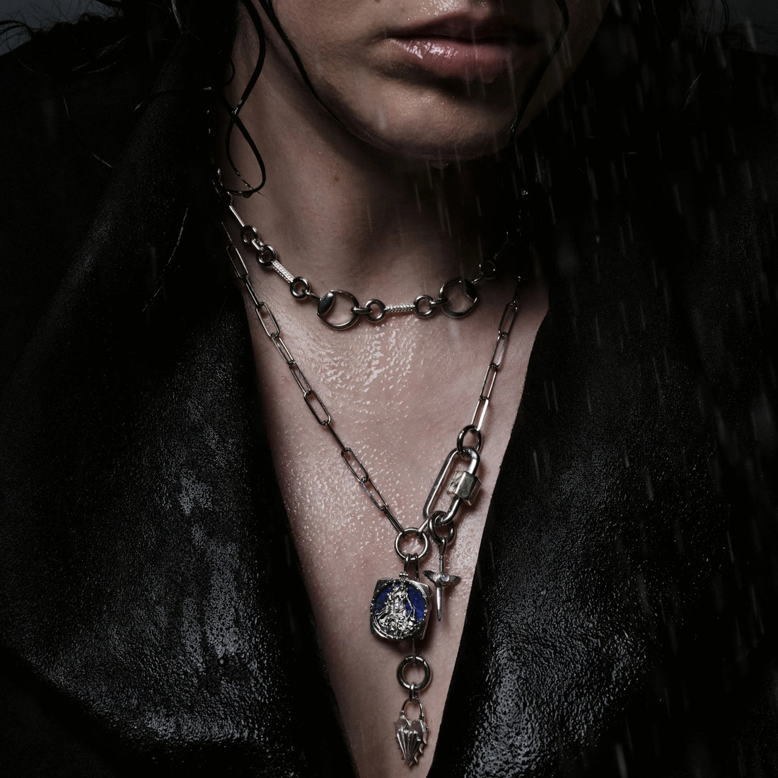 Awe Inspired Necklaces Warrior's Heart Charm Lariat