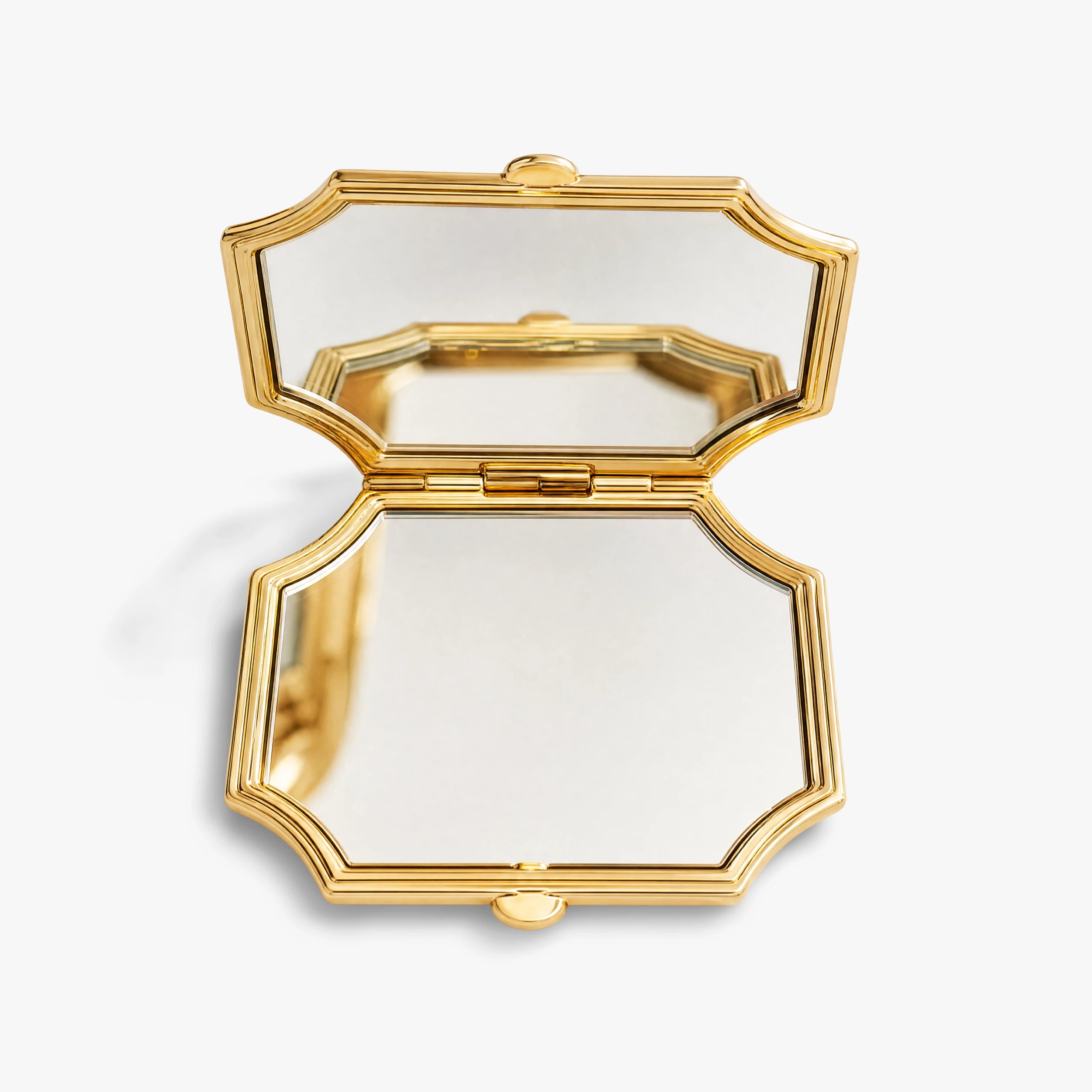 Awe Inspired Ritual Gold Plated Brass Lover's Eye Compact Mirror