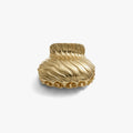 Awe Inspired Ritual 14K Yellow Gold Plated Brass Ripple Effect Claw Clip